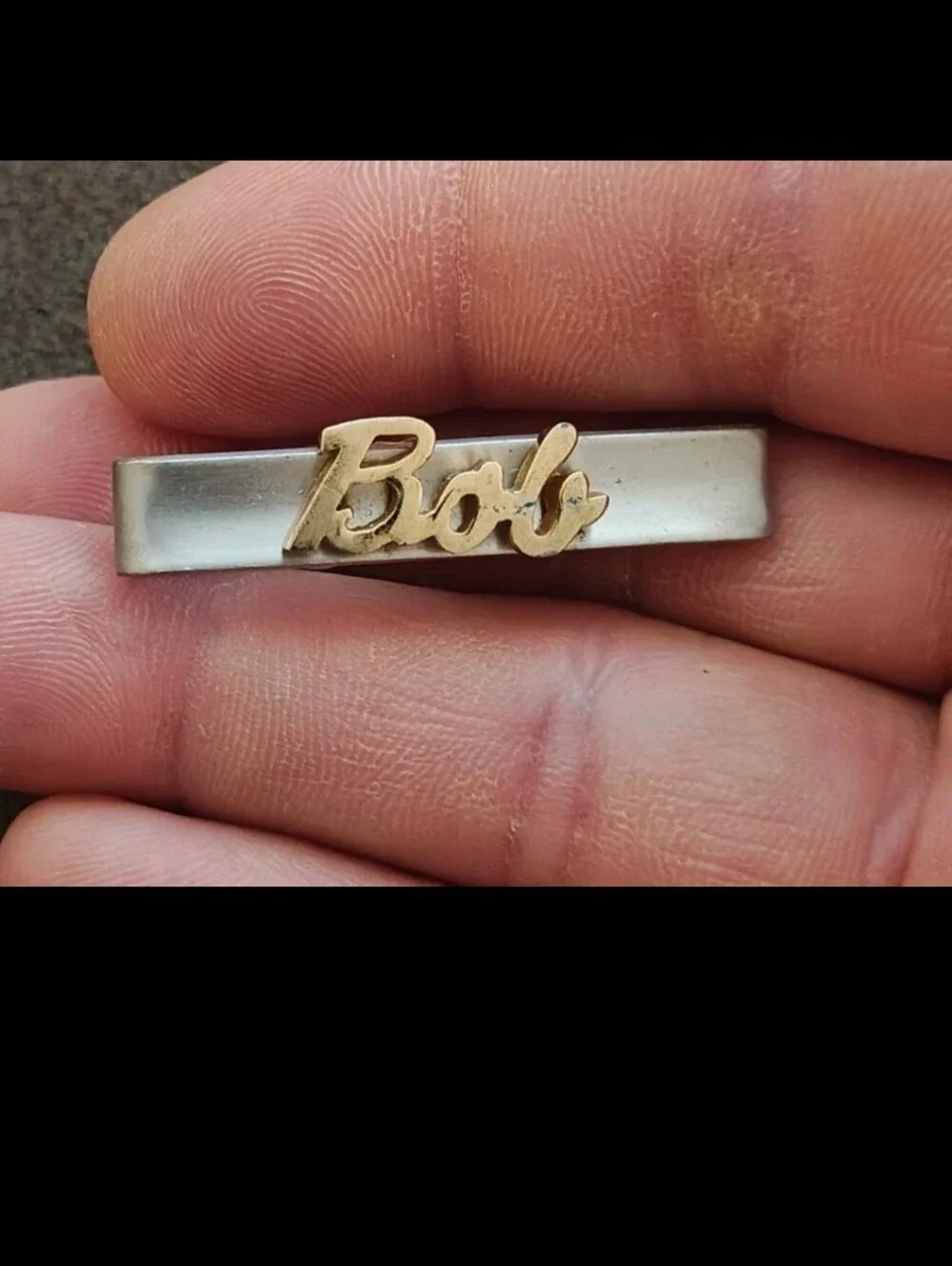 1950s/60s Rare Signed Swank Two Tone 3D Name 